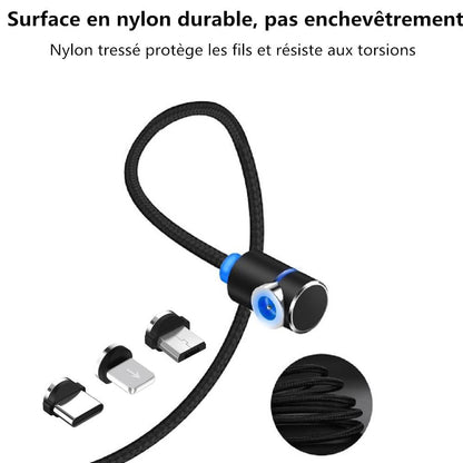 Versatile 3-in-1 Magnetic Charging Cable with LED Indicator