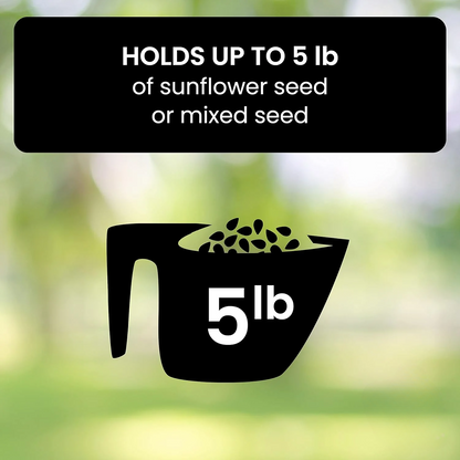 Squirrel-Proof Hanging Bird Feeder for Garden with Rotating Perch
