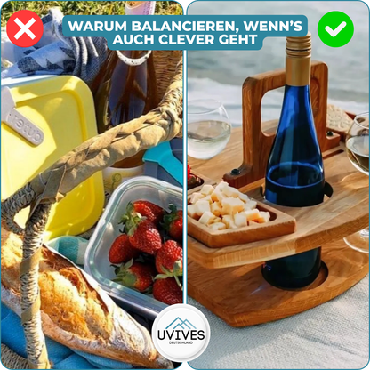 Portable Wine Table for Outdoor Use – Stylish Picnic Companion