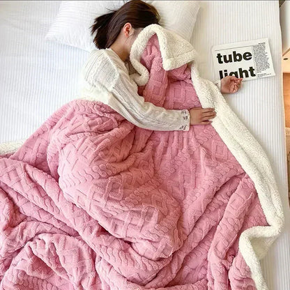Thick Lambswool Blanket for Winter Comfort and Warmth