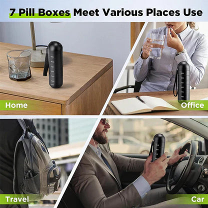 Waterproof Aluminum Pill Organizer with 7 Compartments – MediSafe Weekbox