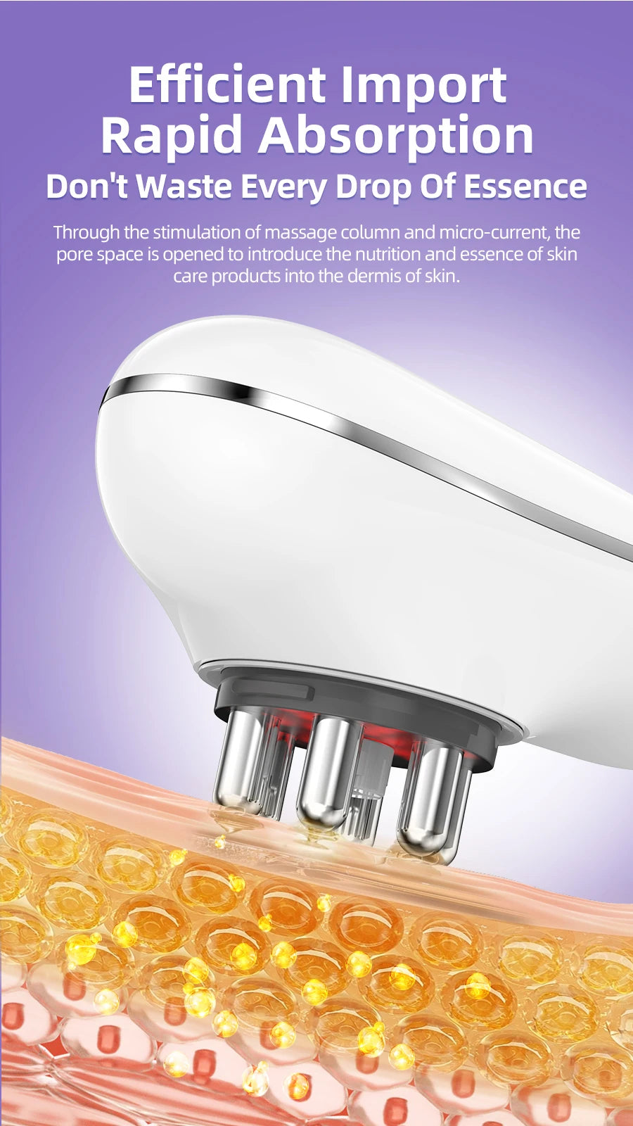 Microcurrent Suction Therapy Device with LED Light - Square & Round Cups, Auto-Off