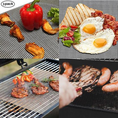 Reusable Non-Stick BBQ Grill Mat - Heat Resistant Cooking Surface
