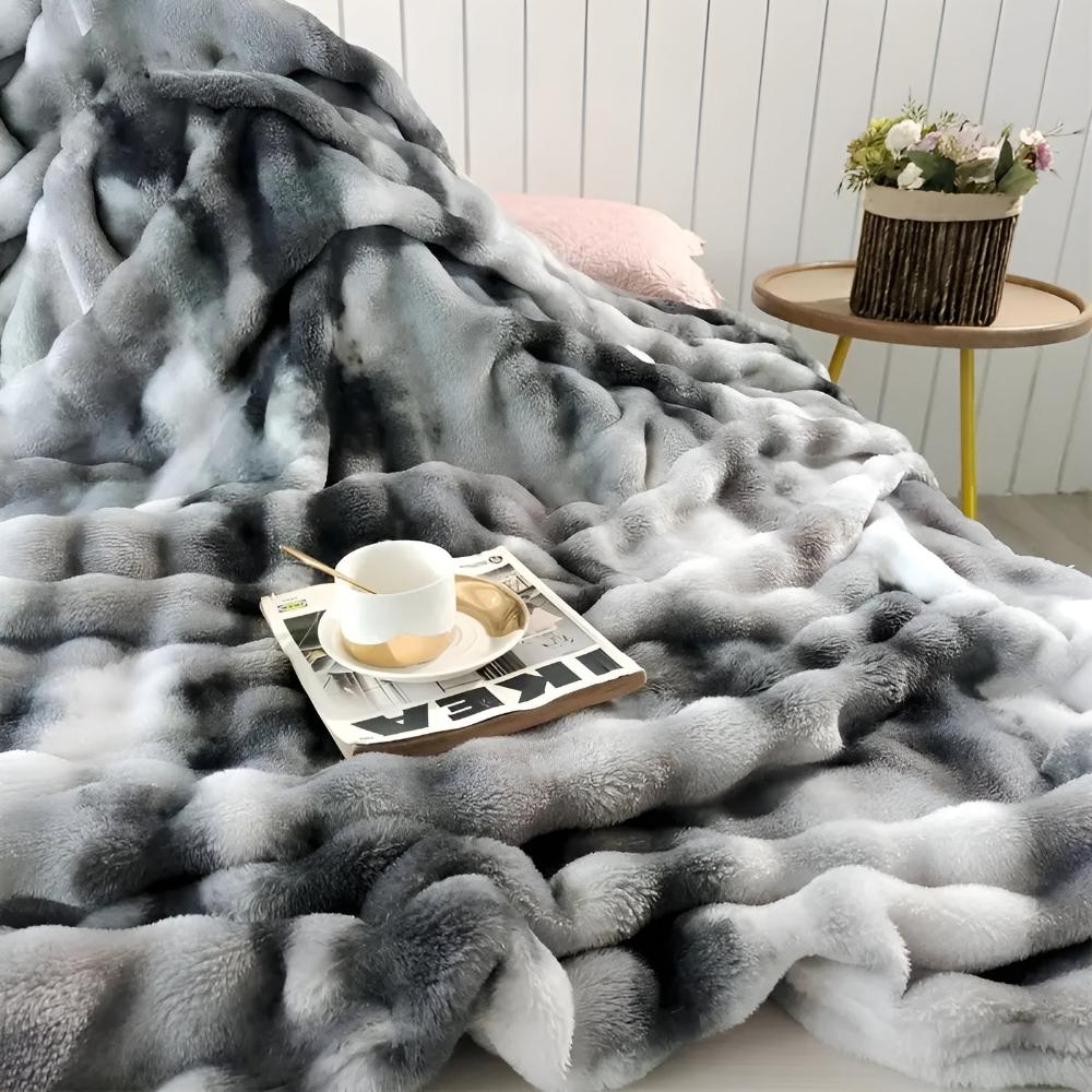 Artisan Wave Faux Fur Comfort Blanket