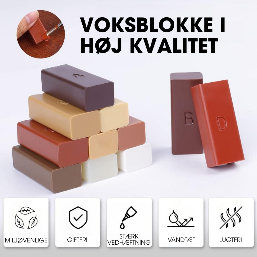 Wood Restoration Wax with Enhanced Melting Tool