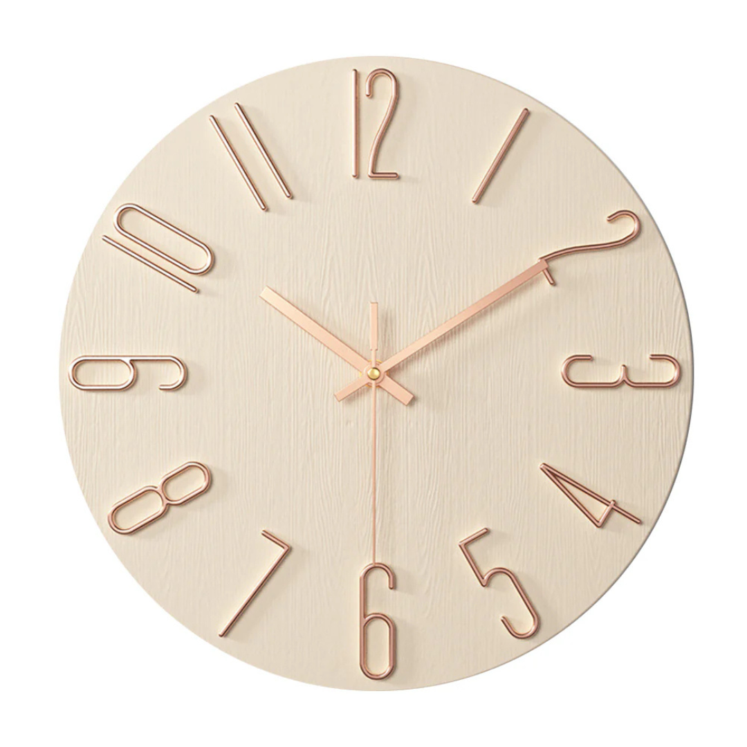 Modern Silent Wall Clock for Living Room – Elegant Timepiece