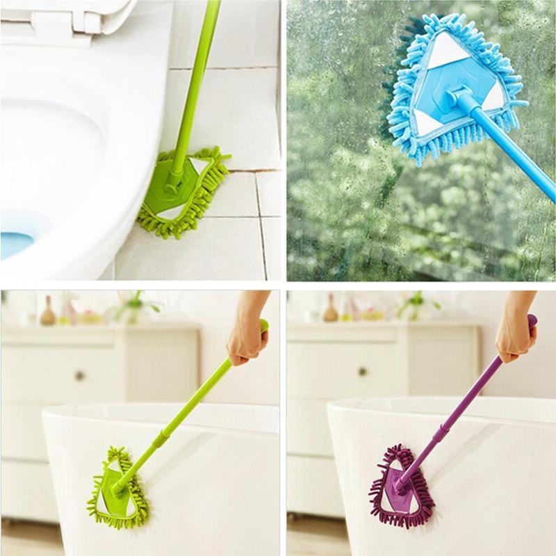 Triangular Mop with Adjustable Rotating Head for Cleaning