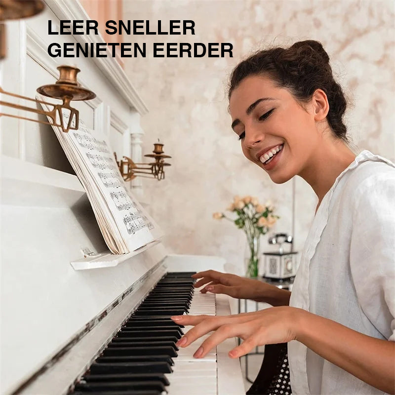 Removable Music Note Labels for Piano Keyboards
