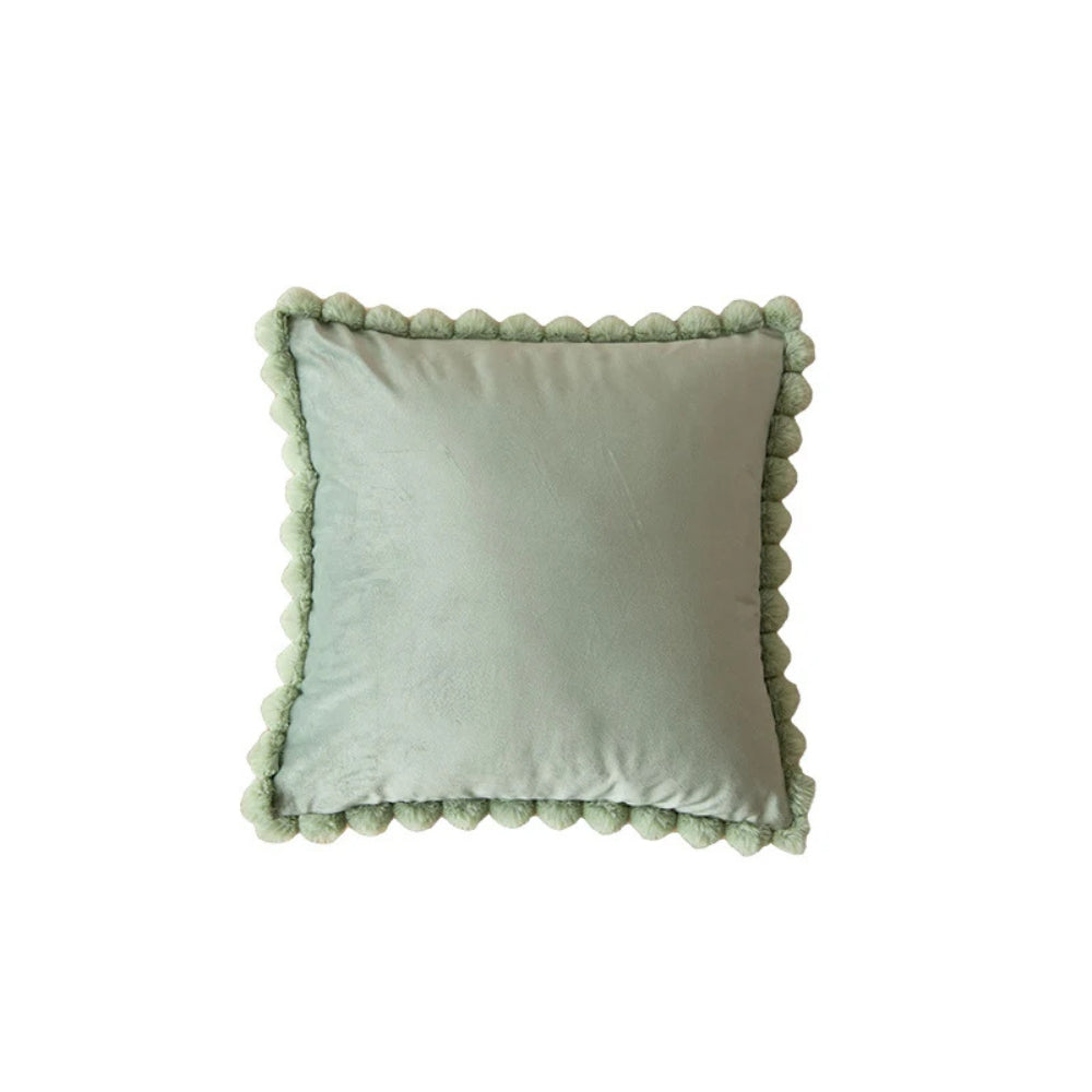 Chic Velvet Cushion Cover with Fun Trim