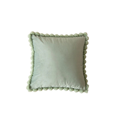 Chic Velvet Cushion Cover with Fun Trim