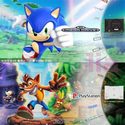 64GB Game Console with 2 Controllers - Over 20,000 Games Including Mario and Pokémon
