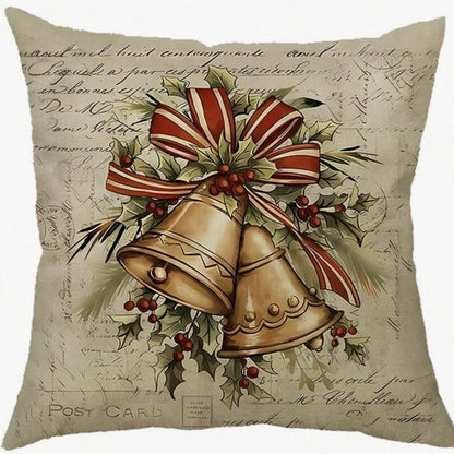 Festive Farmhouse Cushion Cover for a Cozy Holiday Vibe