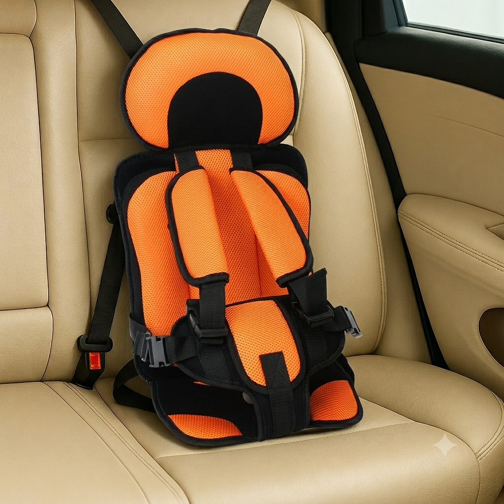 Portable Child Booster Seat with Safety Belt for Travel
