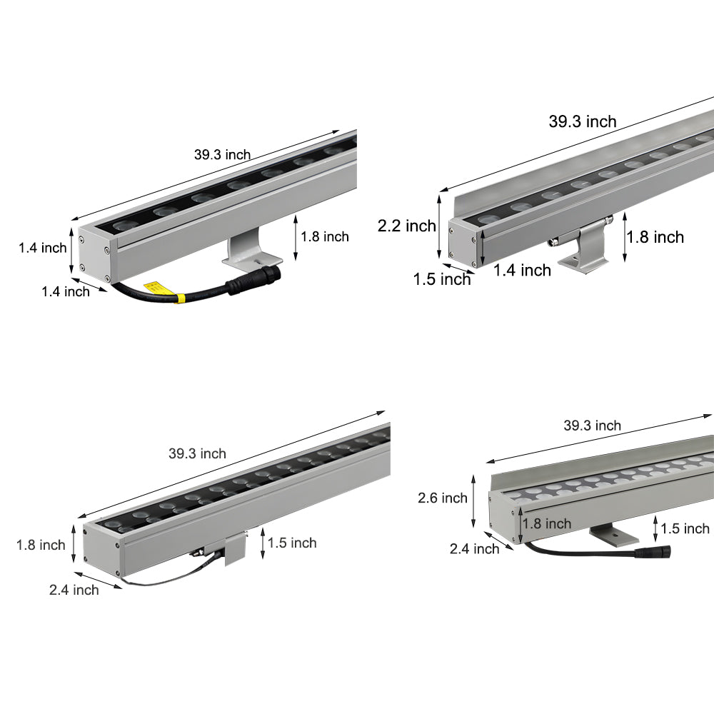 24V Linear LED Wall Washer - 39.3-Inch Length