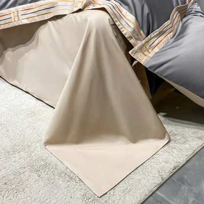 Satin-Cotton Bedding Set - Elegant Comfort for Your Bedroom