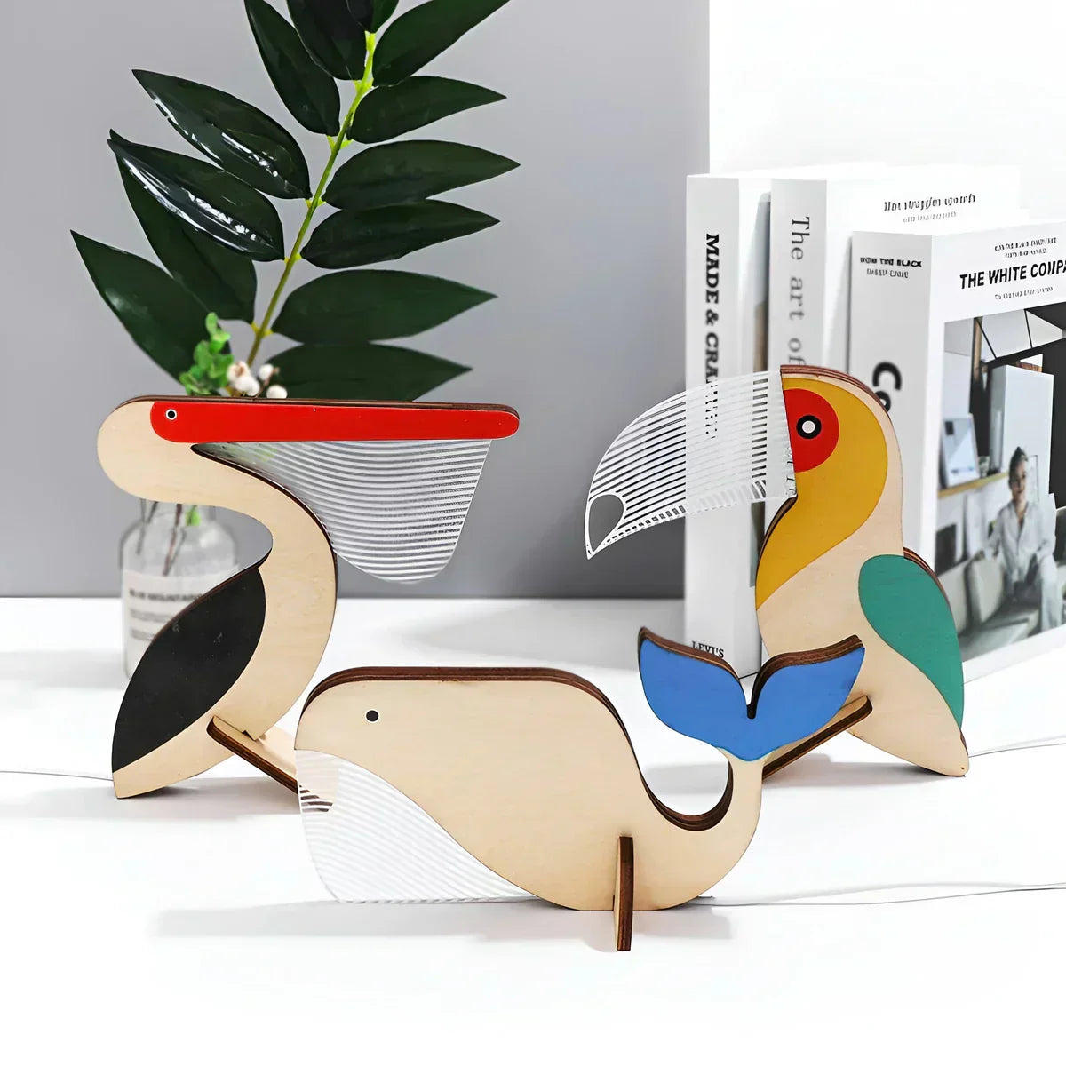 Wooden Table Lamp in Animal Shape