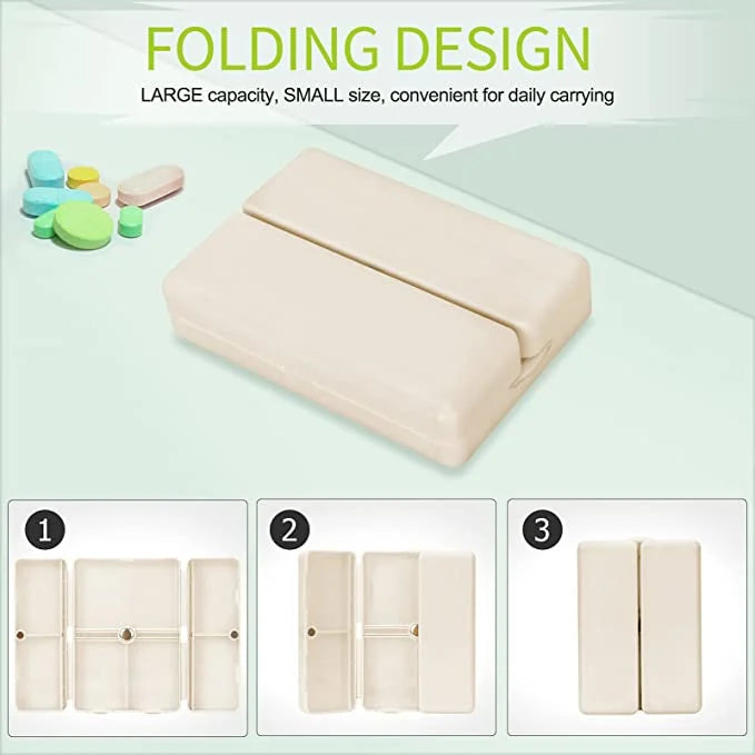 Portable Medication Organizer with 7 Compartments