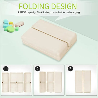 Portable Medication Organizer with 7 Compartments