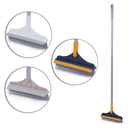Dual-Function Floor Scrub and Cleaning Brush