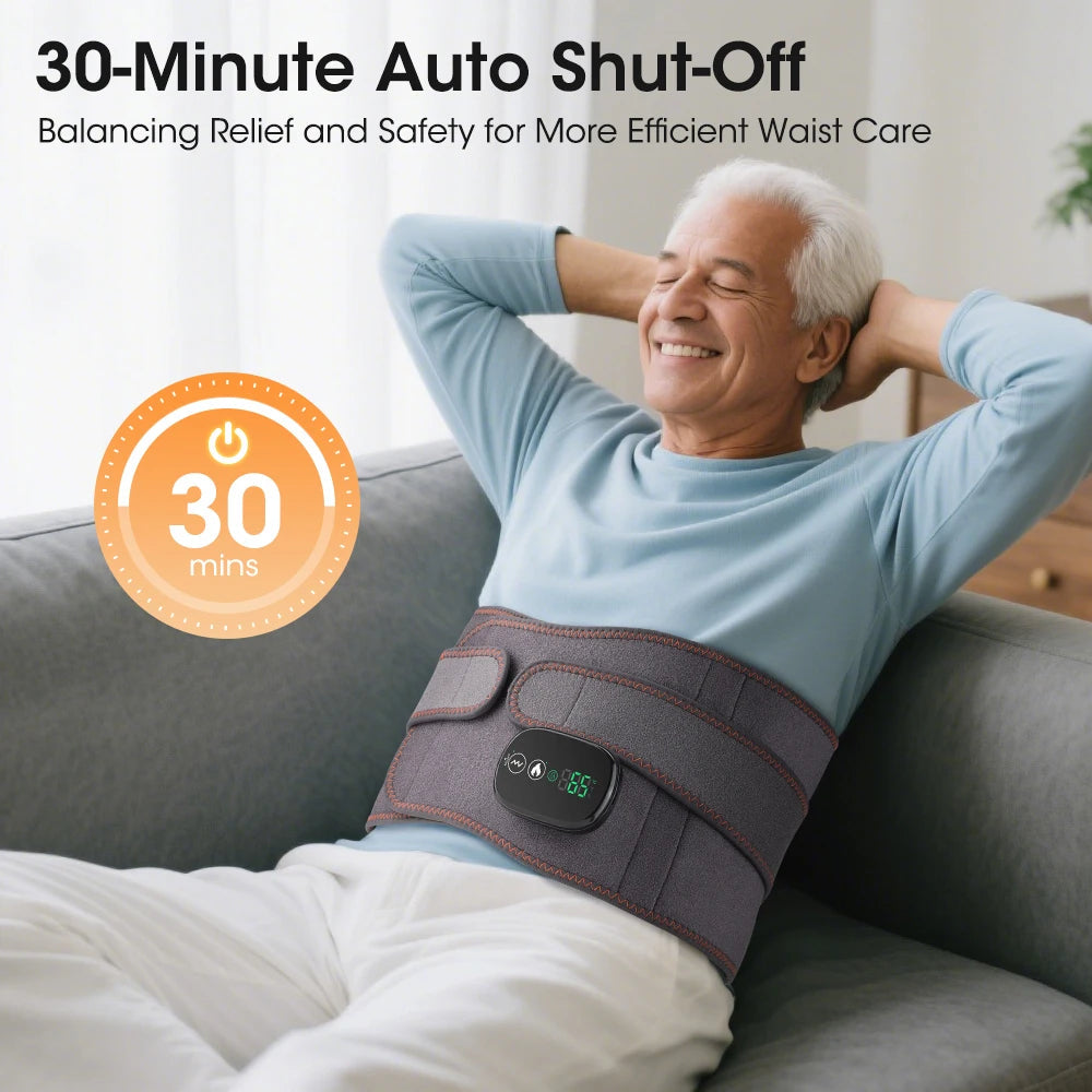 Cordless Lumbar Heating Pad with Vibration, Heat, and Red Light