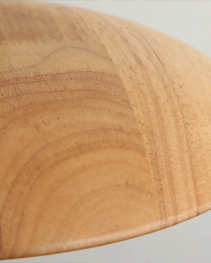 Japandi Zen Style Pendant Light with Slim Wooden Shade