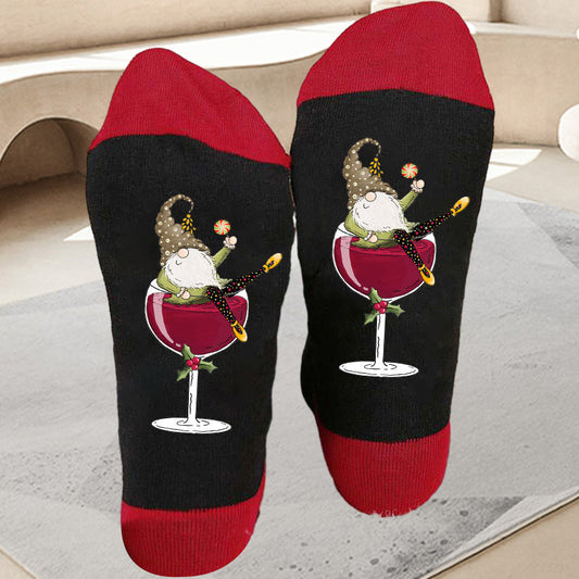 Buy One Get One Free | Creative Unisex Crew Socks for Wine Lovers
