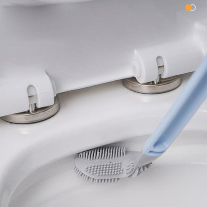 Sleek Silicone Toilet Brush with Innovative Triangular Head