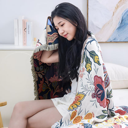 Elegant Floral Reversible Bath Towel for Year-Round Use