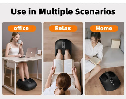 Heat and Air Compression Foot Massager with Remote, LCD Display & Adjustable Intensity