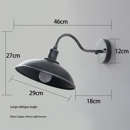 Outdoor Waterproof Wall Light Fixture in American Design (Various Finishes, Sloped & Standard)