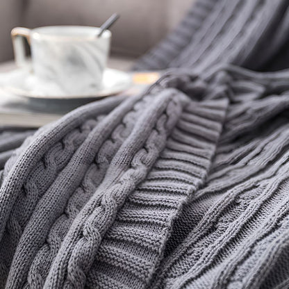Cozy Cotton Cable Knit Blanket for Ultimate Comfort