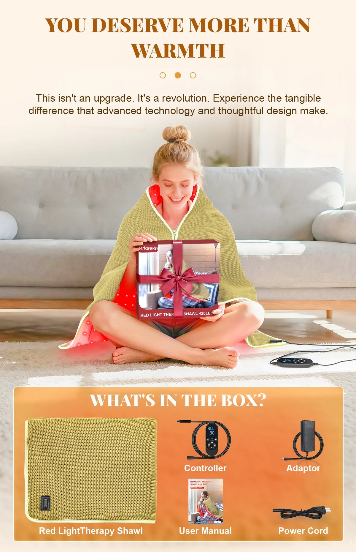 Infrared Heating Blanket for Full Body Light Therapy and Relaxation
