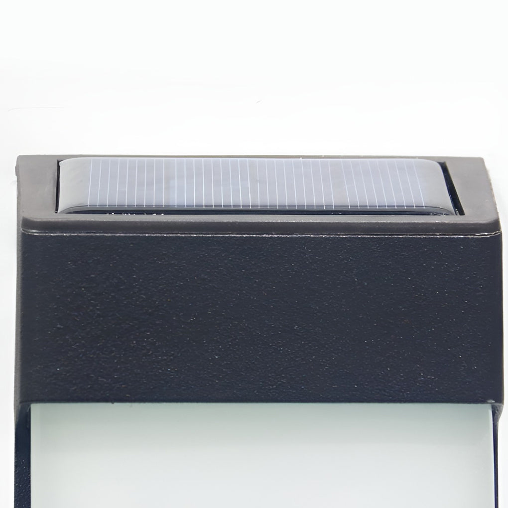 Set of 2 Waterproof Solar Outdoor Wall Lights with LED Control