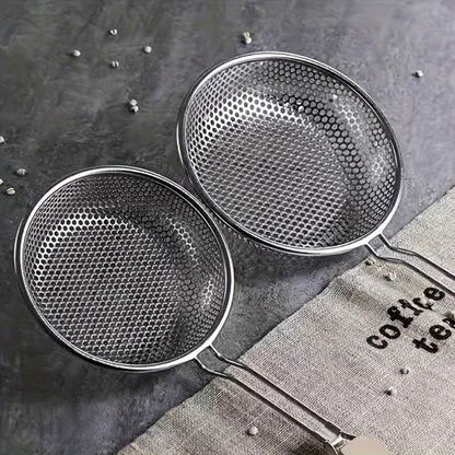 Precision Strainer with Wooden Grip for Effortless Cooking