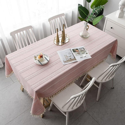 Chic Cotton-Linen Table Cover for Every Occasion