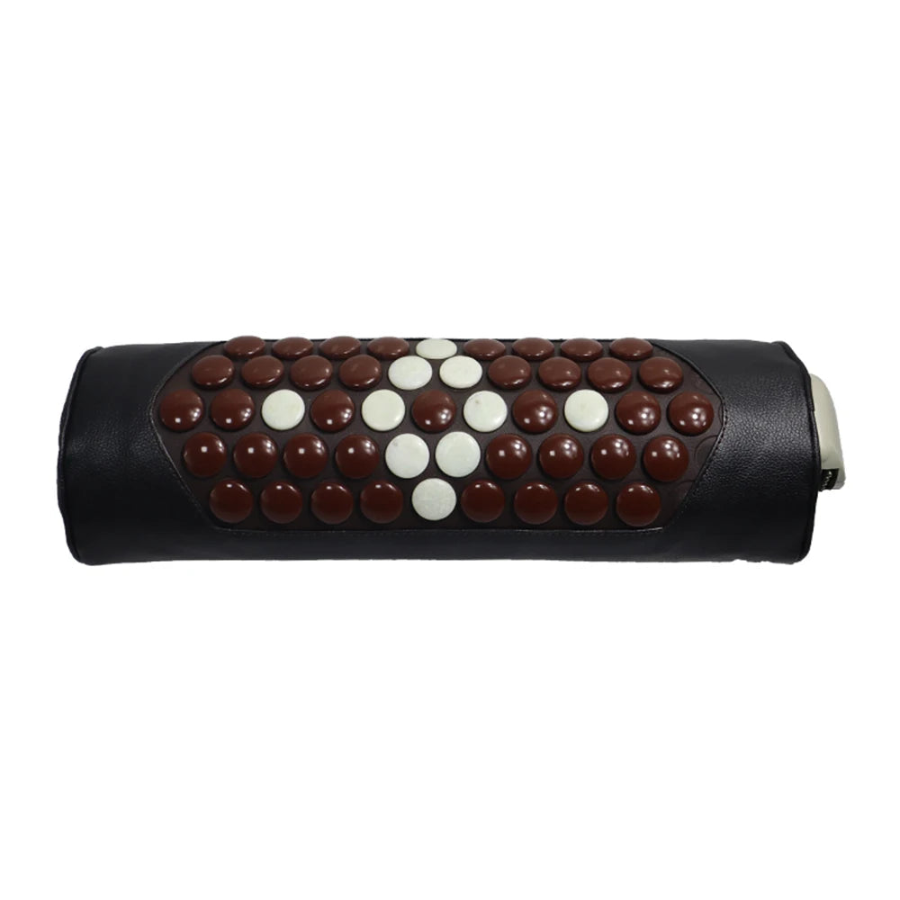 Adjustable Heat Neck Pillow with Jade Tourmaline for Pain Relief