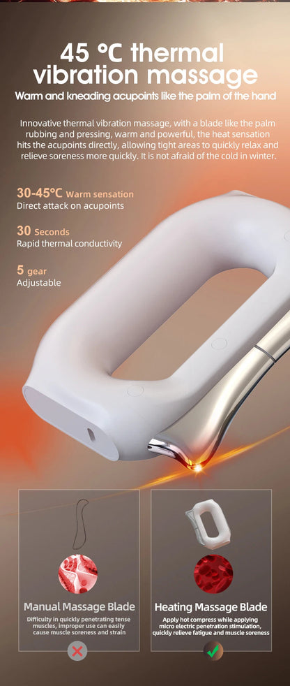 Electric Muscle Scraper with Heat – Fascia Massage Tool, Vibration & Microcurrent