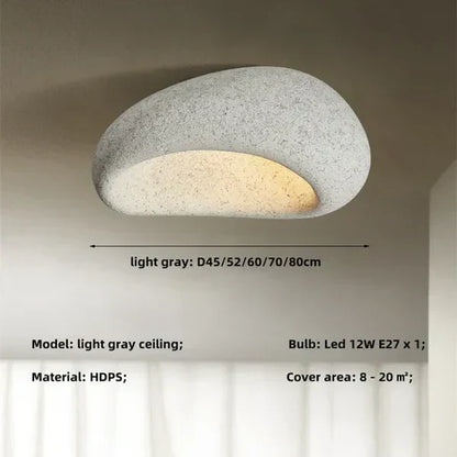 Natural Wabi Sabi Ceiling Light Fixture - Serene Aura Design