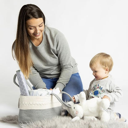 Chic Grey Baby Care Caddy for Effortless Organization