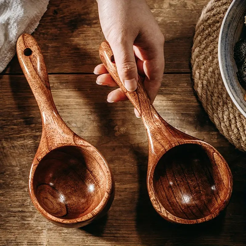 Versatile Wooden Serving Scoop - 1 Piece