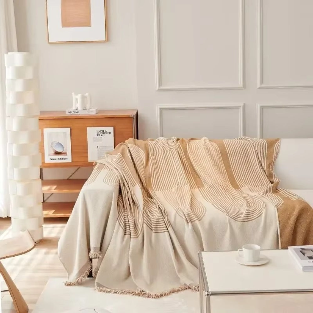 Chic Chenille Sofa Protector with Dual-Sided Comfort