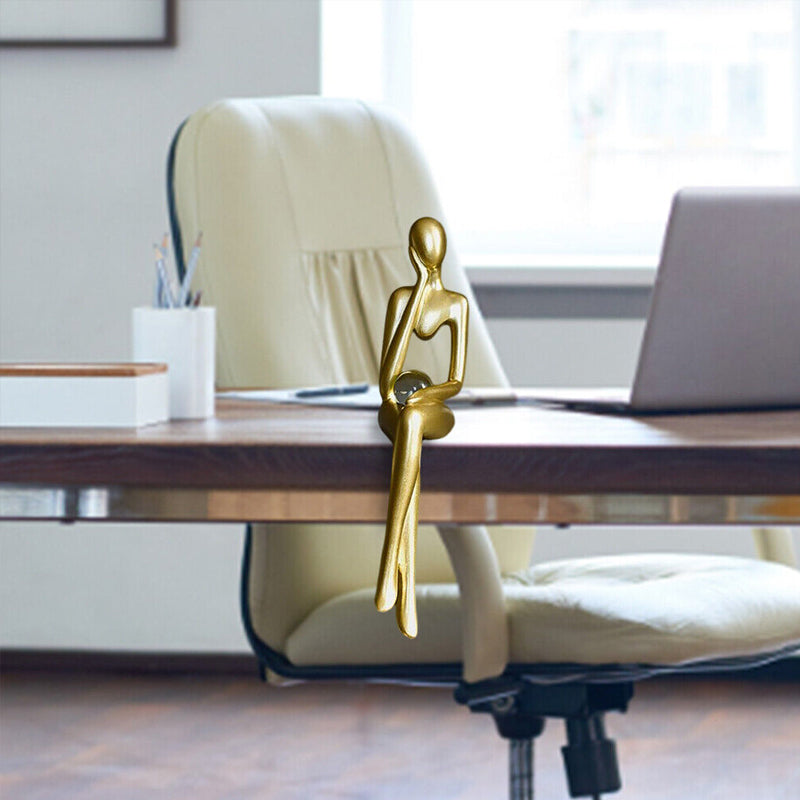 Golden Abstract Sculpture | Artful Home Accent