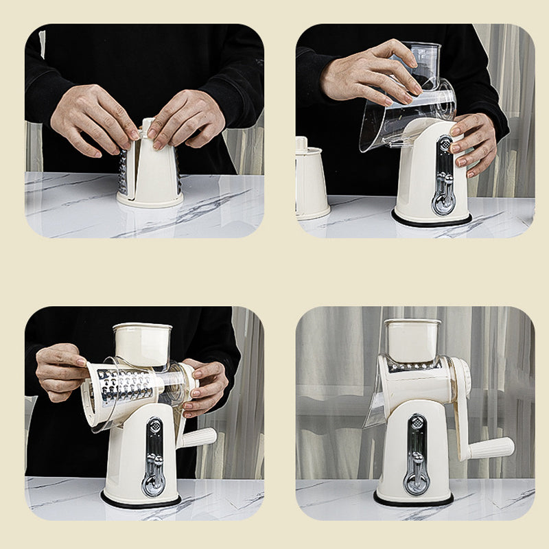 Versatile 5-in-1 Food Prep Slicer & Rotary Grater