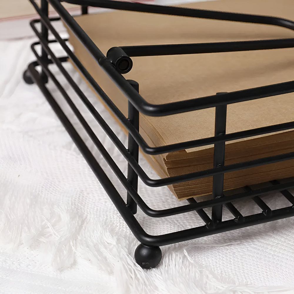 Chic Iron Napkin Organizer for Stylish Dining