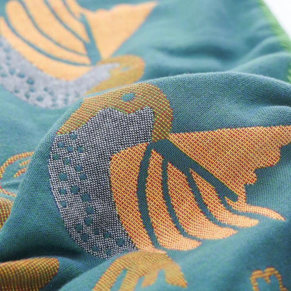 Artisan Floral and Avian Cotton Pillowcases (Set of 2)