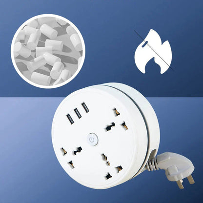 Compact Retractable Power Hub for All Your Charging Needs