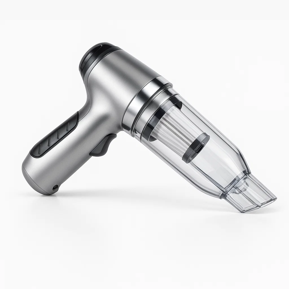 Compact Cordless Car Vacuum with Powerful Suction and Attachments