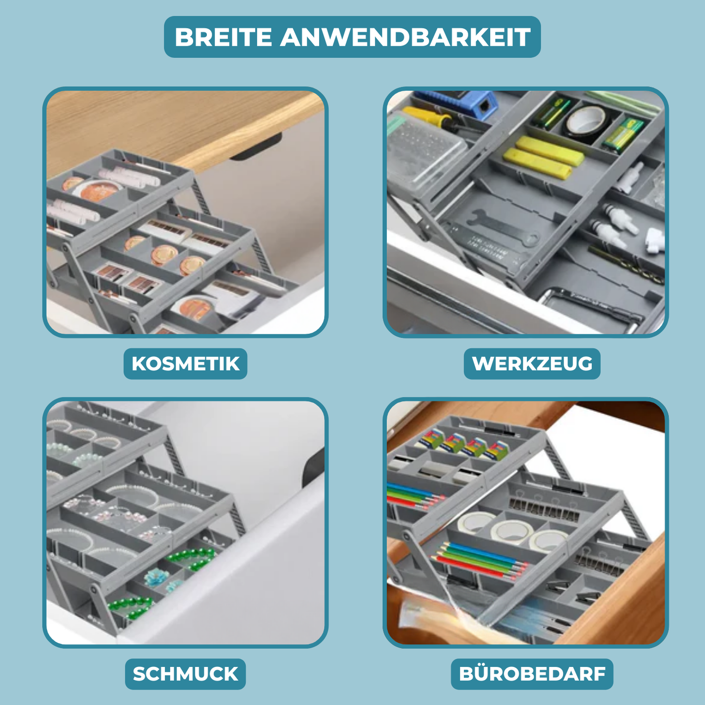 Adjustable Smart Drawer Organizer - Expandable Storage Solution