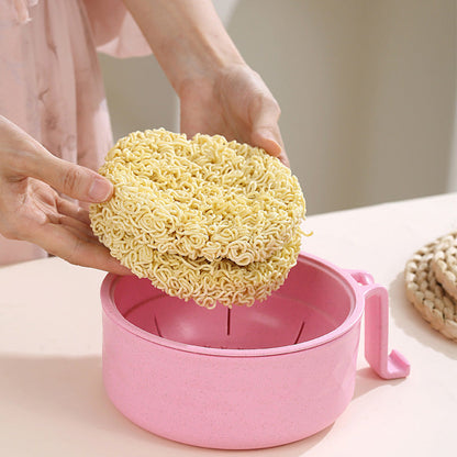 Convenient 1200ml Microwave Noodle Bowl with Strainer