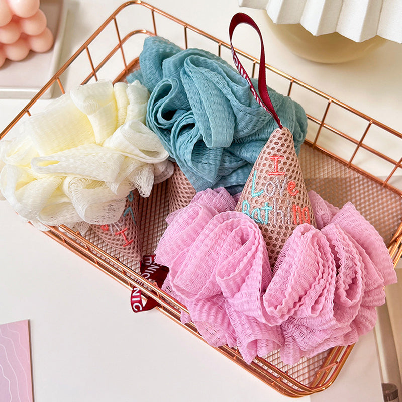 Cute Ice Cream Bath Scrub Towel Ball